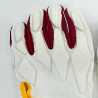 Gants de football américain en cuir synthétique personnalisés, pour receveurs, avec grip en latex confortable, logo personnalisé, taille personnalisée