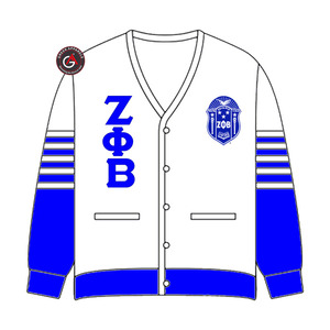 Zeta Phi Beta Finer Embroidery Women Acrylic Cardigans | ZOB Sorority Embroidered Ladies Custom Style Cardigan <b>Sweater</b> - Product Image 5