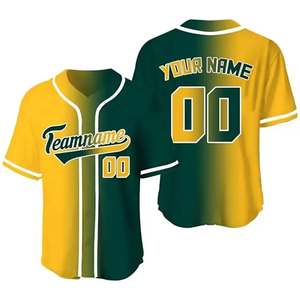 Maillot de baseball/softball personnalisé sur mesure, impression par sublimation sur tissu de haute qualité, boutons, pour adultes. - Product Image 6