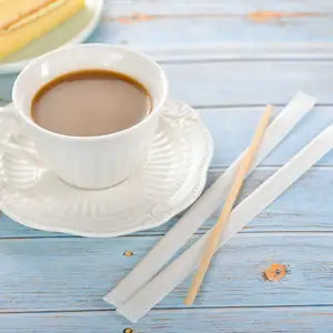 Wholesale Customized Wooden / Bamboo Disposable Stir Sticks Espresso Stirrer Coffee Stir Stick
