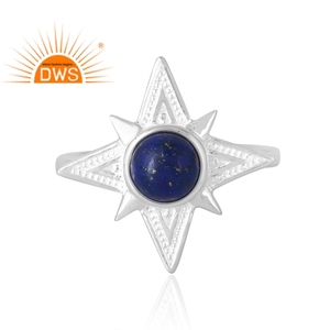 Latest Selling <b>925</b> Sterling <b>Silver</b> Natural Lapis Gemstone <b>Ring</b> Custom Jewelry Manufacturer Classic Collection - Product Image 3
