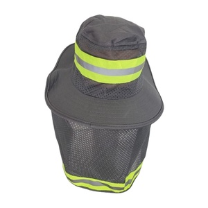 Sombrillas reflectantes de alta visibilidad, protección solar, parasol de malla de ala estándar completo, sombrero de cubierta de cuello de cara completa de alta visibilidad - Product Image 1