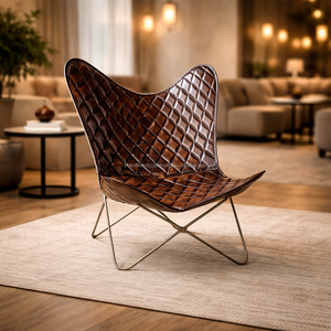 Silla Mariposa Premium para Sala de Estar, Dormitorio, Patio y Áreas de Descanso con Estructura de Soporte y Estilo Moderno de la India - Product Image 2