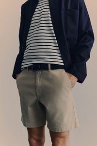 Pantalones cortos de sarga de algodón suave de alta calidad para hombre - Product Image 4