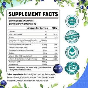 ODM/ OEM <b>Magnesium</b> <b>Gummies</b> Gummy Vitamins 400mg <b>Magnesium</b> Glycinate Private Label Supplement <b>Magnesium</b> Sleep <b>Gummies</b> - Product Image 2