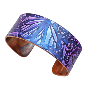 January Hawaii Dark Purple Glass <b>Bracelet</b> <b>copper</b> jewelry tribal 2025 American Rectangle Cuff Christmas Men's Brass Jewelry - Product Image 3