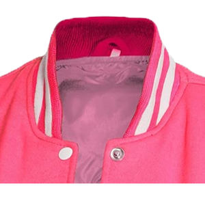Chaqueta Universitaria Personalizada al por Mayor de Fábrica, Diseño OEM, Transpirable, Resistente al Viento, de Alta Calidad para Hombre, con Parche Bordado Frontal de Cuero Genuino - Product Image 2