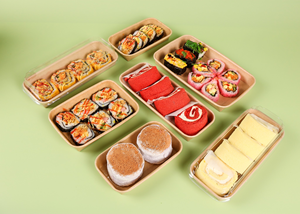 Platos Desechables de Papel Kraft en Forma de Barco, Resistentes a la Grasa y a las Fugas, Aptos para Alimentos, Bandeja de Servicio Comercial para Sushi, Ensaladas y Sándwiches - Product Image 4