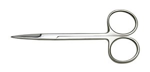 Instrumentos quirúrgicos médicos avanzados de alta calidad Tijeras de IRIS de acero con hoja recta Tijeras de primeros auxilios de potencia manual - Product Image 3
