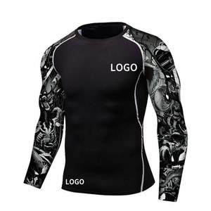 Los hombres más vendidos Rash Guard Venta al por mayor Hombres Rash Guard Ropa de entrenamiento Hombres Custom Rash Guard para la venta - Product Image 6