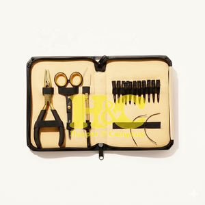 Kit de Herramientas para Extensiones de Cabello al por Mayor, Alicates Funcionales, Microperlas de Acero Inoxidable, Herramientas para Extensiones de Cabello con Color Personalizado - Product Image 4
