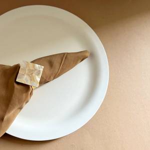 Anneaux de serviette modernes et écologiques en résine, métal, bois, verre, taille personnalisable, décoration de table - Product Image 6