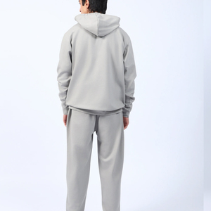 Conjunto Deportivo de Dos Piezas para Mujer, Color Gris Claro, con Estampado de Diamantes de Imitación, Sudadera con Capucha y Pantalones de Chándal, Estilo Casual Urbano, Felpa Suave y Cómoda - Product Image 6