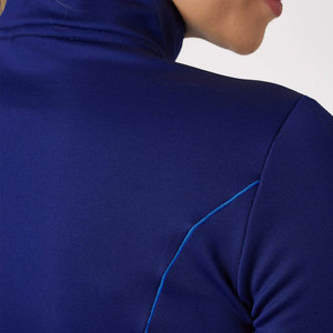 BIG TEN APPAREL Pull à col zippé à manches longues pour femme, bleu royal, en polyester, couche de base - Product Image 6