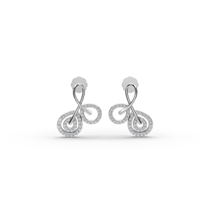 <b>Infinity</b> Swirl Lab-Grown Diamond Earrings - Product Image 5