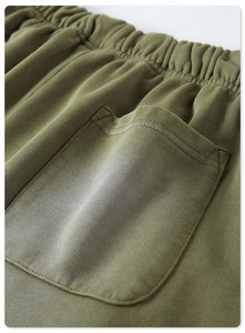 กางเกงขาสั้นกีฬาลำลองของผู้ชายกางเกงขาสั้นวิ่งจ๊อกกิ้งสีกรดซีดจางแนววินเทจฟอกสีอ่อนเป็นมิตรกับสิ่งแวดล้อม - Product Image 3