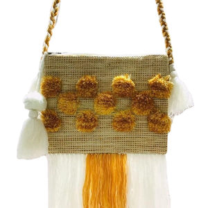 Nueva llegada elegante Handloom diseñador Dari algodón Venta caliente moda bolso de noche hecho a mano con patrón cuadrado Sling Bag - Product Image 5