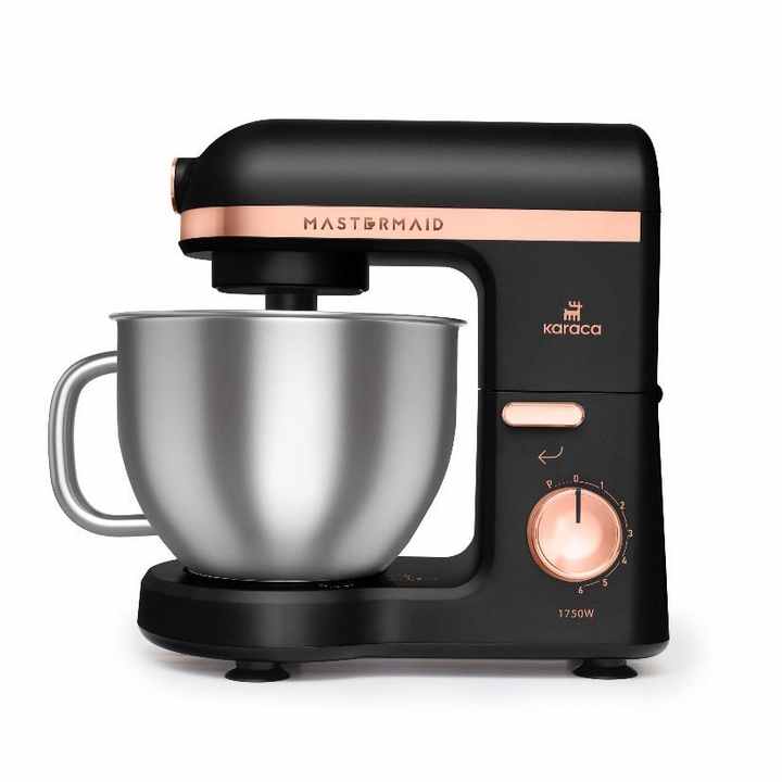 Karaca Mastermaid Chef Pro doppio braccio Mixer nero opaco rame 1750 W