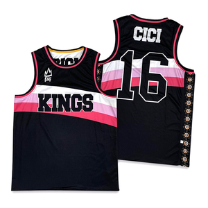Camiseta de baloncesto personalizada de alta calidad para hombre, el mejor diseño, uniforme de los Lakers negros, ropa de baloncesto transpirable de talla grande, venta al por mayor - Product Image 1