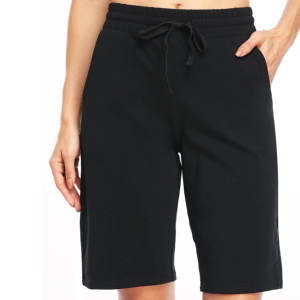 Short de survêtement en coton éponge français à cordon de serrage à séchage rapide short pour femme avec 2 poches - Product Image 5