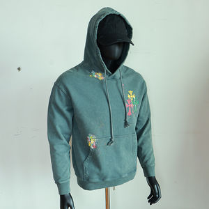 Sweat à capuche surdimensionné en molleton de coton lourd de haute qualité HSI Custom 400 GSM, peinture éclaboussée, vintage, 100% coton - Product Image 4