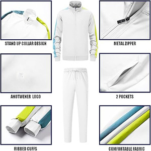 Service OEM Vêtements de sport Ensemble de survêtement décontracté à fermeture éclair Deux pièces Ensembles de survêtements de sport pour hommes téléchargés par Dress Sports - Product Image 4