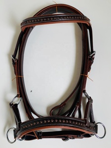 Brida Bitless de calidad superior para montar a caballo Cuero lateral acolchado suave con precio Sidepull Incluye productos para caballos - Product Image 2