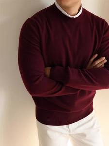 Pull en cachemire d'hiver à col rond pour homme personnalisé, style basique, approvisionnement ODM - Product Image 4