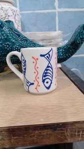 Custom 3D Relief Cute Ceramic <b>Mug</b> Hand Painted Lemon Nautical Design Handmade Dishwasher Safe Giveaway Gift Gift <b>Box</b> Packaging - Product Image 2