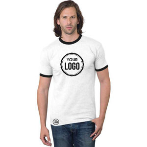Bella + ผ้าใบสำหรับระดับ100% ผ้าทูลเท็กซ์ผ้าฝ้ายกำหนดเองได้เสื้อยืดริงเกอร์ย้อนยุคพิมพ์จำนวนมากป้องกันริ้วรอยทรงหลวมพอดีแบรนด์ - Product Image 1