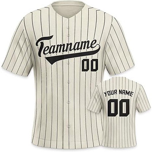 Camiseta de béisbol OEM Club Team para hombre, uniforme de béisbol liso con estampado personalizado, sublimación en blanco, camiseta de béisbol con 2 botones a la venta - Product Image 5