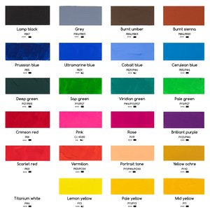 MEEDEN 24 couleurs vibrantes 12 ml <span class=keywords><strong>Peinture</strong></span> <span class=keywords><strong>gouache</strong></span> à base d'eau riche <span class=keywords><strong>en</strong></span> pigments non toxique Tubes de <span class=keywords><strong>peinture</strong></span> pour artiste - Product Image 2