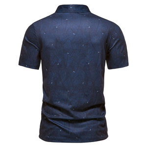 Venta al por mayor de alta calidad logotipo personalizado bordado de los hombres para los polos de algodón de punto camisetas de golf con diseño liso - Product Image 6