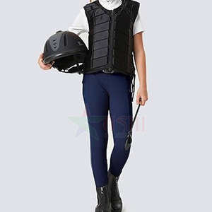 Leggings d'équitation pour femmes en gros, pantalon d'équitation à maintien complet, pantalon d'équitation pour enfants avec genouillères, imperméable, coupe-vent, en spandex/polyester - Product Image 5