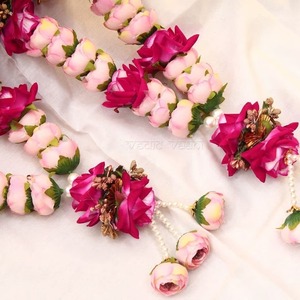 Accesorios DE BODA Jaimala Varmala y Guirnalda para novio y novia, guirnalda de flores artificiales hechas a mano para novio y novia - Product Image 3