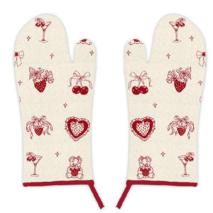 Gants de four écologiques 100% coton biologique, style classique, design imprimé, à prix abordable - Product Image 4
