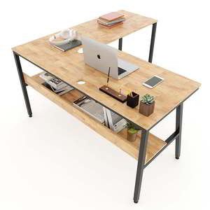 Gaming <b>Computer</b> <b>Desk</b> with Integrated Iron Frame Shelf & Drawer Easy Assembly CD68014 - Product Image 1