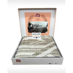 Juego de funda nórdica de satén doble Taç Avril Color marrón-Ropa de cama de lujo elegante - Product Image 2