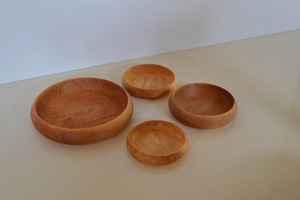 Plato de servicio Vintage de lujo, Plato decorativo y para servir de madera pulido ecológico, plato de servicio de madera moderno para fiestas - Product Image 3