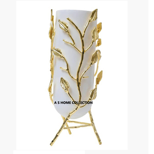 Exquisito florero de diseño de hoja Vintage, pieza decorativa clásica que mejora los espacios de vida, dormitorios y uso de oficina - Product Image 4