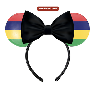 Diadema de Vinilo Personalizada Hecha a Medida con Diseño de Orejas de Ratón, Concepto USA H.E.R. Accesorios de ajuste universal - Product Image 1