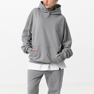 Nouveau sweat à capuche d'hiver tendance pour femmes, style ample, épaules tombantes, 100% coton, respirant, écologique, logo personnalisé - Product Image 3