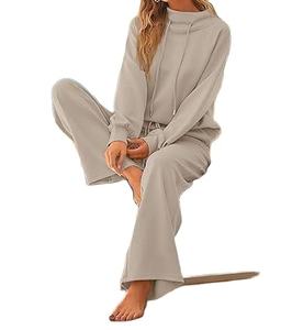 Chándales Deportivos para Mujer al por Mayor, de Alta Calidad, Ecológicos, Transpirables, Ligeros, de Poliéster/Algodón, con Capucha y Cuello, Talla XL, para Invierno - Product Image 6