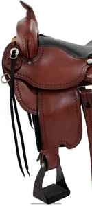 Selle de cheval de course de sentier en cuir de qualité supérieure Bon arbre en bois Style occidental fait à la main en Inde - Product Image 4