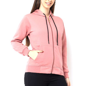 High Quality Women's Casual Zipper Hoodies New Arrival Comfortable Fully Customized <b>Winter</b> <b>Top</b> with Front Logo - Product Image 1