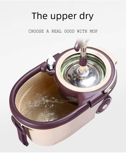 Casalina Juego de Cubo de Fregona Giratoria Turbo con Cabezal de Fregona y Escurridor de Acero Inoxidable Limpieza de 360 grados con Ruedas - Product Image 2