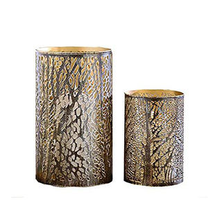 เชิงเทียนเฮอริเคนที่ตัดจากโลหะและไม้ - Product Image 5