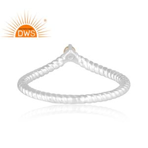 Anillo trenzado de plata de ley 925 con diseño moderno y a la moda, joyería de plata para mujer, regalo para ella. - Product Image 4