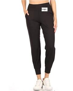 Pantalons de jogging en molleton français pour femmes, légers, décontractés, taille élastique, confort, style jambe fuselée - Product Image 1