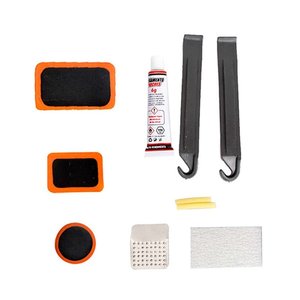 Kit riparazione pneumatici per biciclette camera di riparazione per moto veicoli con pneumatici in gomma Kit 12 pezzi- - Product Image 4